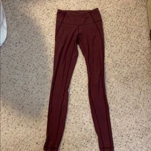 Red lululemon full length leggings